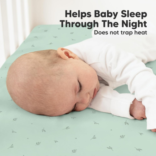 2-Pack Organic Crib Sheets for Boys, Girls - Fitted Crib Mattress Sheet Neutral, - Picture 5 of 12