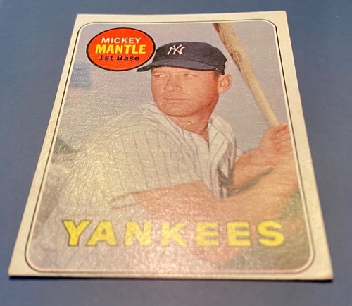 MICKEY MANTLE ๐ฅ 1969 Topps #500 ๐ฅ Authentic-his last card ๐ No creases EX ๐ - Picture 9 of 16
