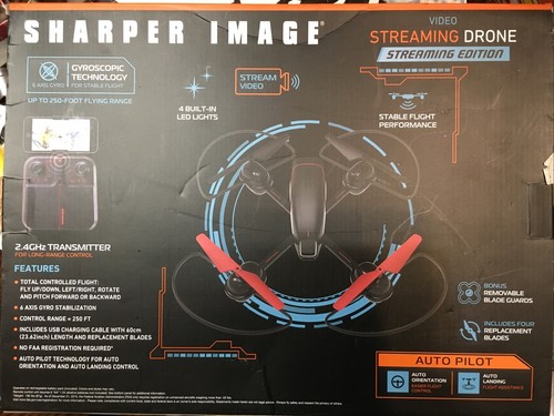 Sharper Image Video Streaming Drone 2.4GHz Transmitter Auto Pilot Live Stream - Picture 7 of 10