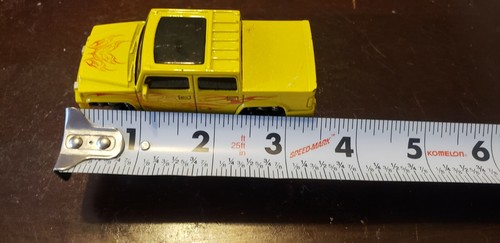 2006 Smart Bean Hummer Monster Truck Yellow 1:64 Pull Back Action Die Cast - 第 8/8 張圖片