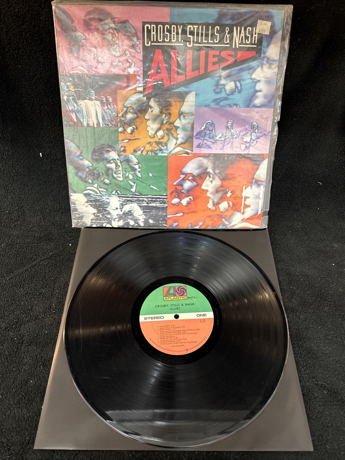 Crosby, Stills & Nash “Allies” Atlantic ‎80075-1 Vinyl Record LP 1983 - Fair