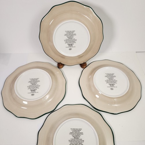 Paula Deen Christmas Recipe Dessert Plates Home For The Holidays Set 4 With Box - Picture 23 of 24