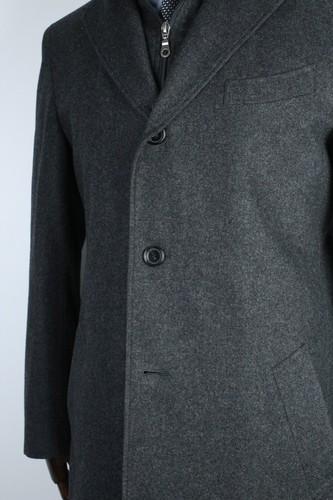 SUITSUPPLY Grey Flannel WOOL & CASHMERE Overcoat Jacket 50IT 40US/UK - Picture 5 of 15