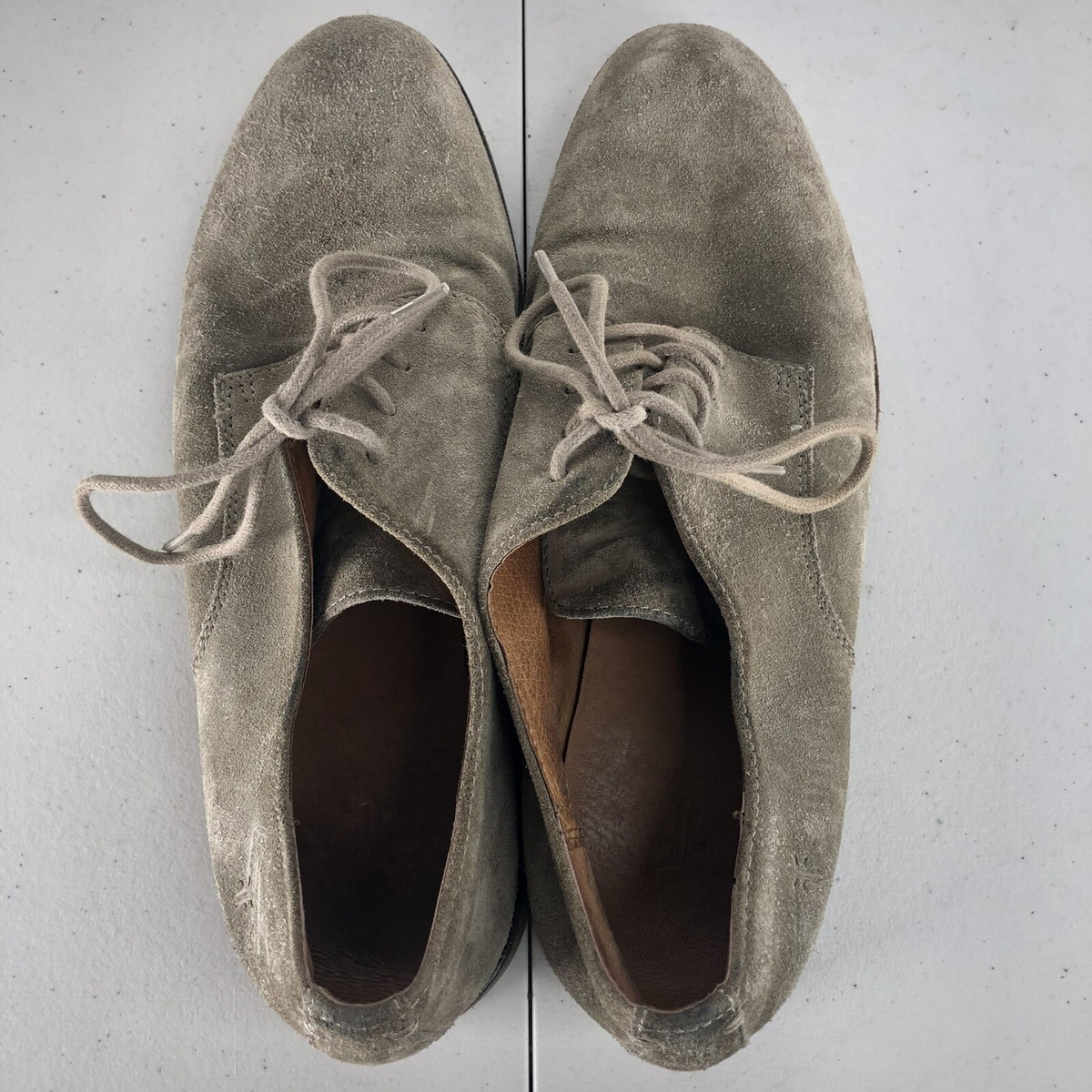 Frye Suede Lace Up Oxford Shoes Mens Size 9 Gray Dress Shoes  display picture 2