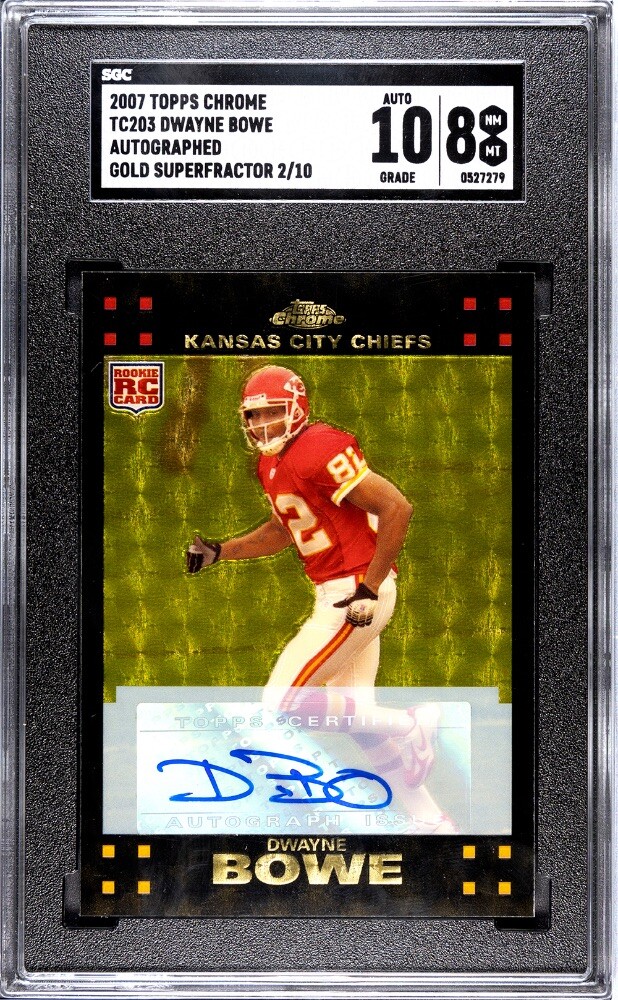Dwayne Bowe Topps Chrome #TC203 Autograph-Gold Superfractor