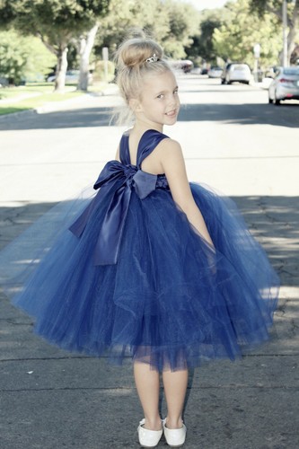 Satin Tutu Flower Girl Dresses Baptism Dresses Wedding Dress Graduation Dresses - Picture 23 of 39