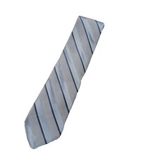 Croft And Barrow 100 Silk Tie Blue Striped Necktie New