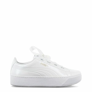 puma vikky platform white ribbon