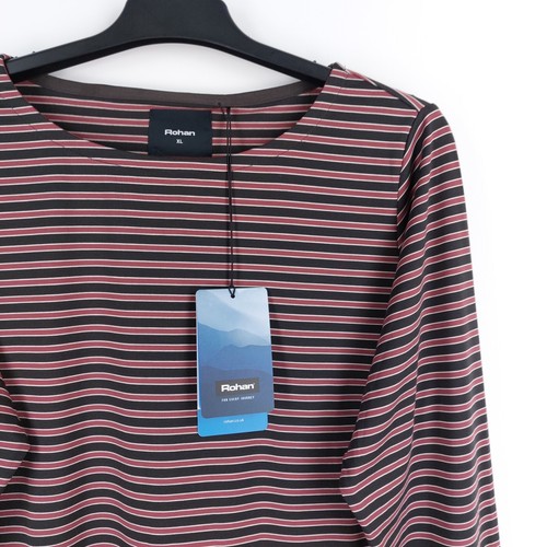 Rohan Women's Size XL Brown Pink Striped Long Sleeve Shoreline Top BNWT - Picture 3 of 11