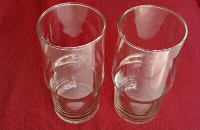 2x Superfest Glass 2x 0.5 L DDR/GDR Strong Glass East German Mitropa Stackable