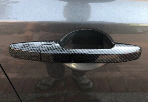 Tazón de manija de puerta lateral para Honda Civic 2006-2011 1 juego ABS fibra de carbono Foto 3 de 4