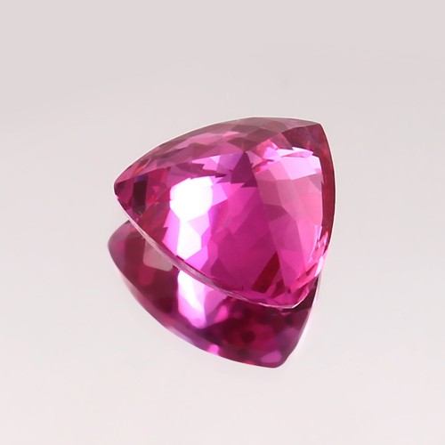 September Birthstone Flawless Ceylon Pink Sapphire | Trillion Cut Loose Gemstone - Picture 7 of 16