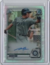 2020 BOWMAN CHROME PROSPECT AUTOGRAPHS REFRACTORS AUSTIN SHENTON AUTO 413/499