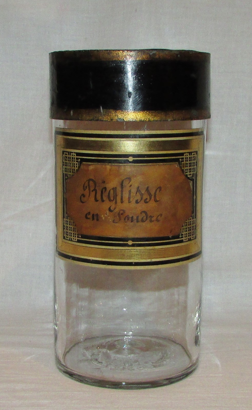 Garnek ze szklaną apteką 19ème Century Antique Pharmacist Glass Jar Lukrecja Edycja limitowana