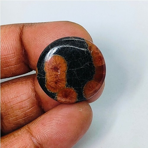 Joyería de piedras preciosas sueltas cabujón obsidiana cacahuete natural 17 quilates ME-11534 - Imagen 1 de 5