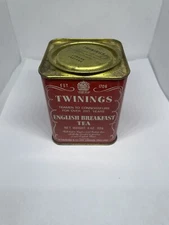 AUTHENTIC TWININGS ENGLISH BREAKFAST 4 OZ TEA TIN BOX