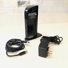 Plugable USB 3.0 Docking Station Dual Monitor for Windows UD-3900 w/ Pwr Adapter