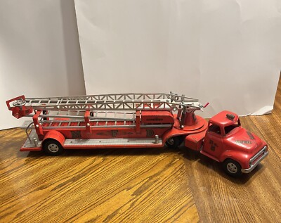 Vintage 1954 Tonka Toys MFD Arial Ladder Fire Truck No