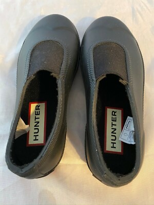 Hunter Kids Unisex Original Plimsole Shoe Black (Toddler  display picture 2