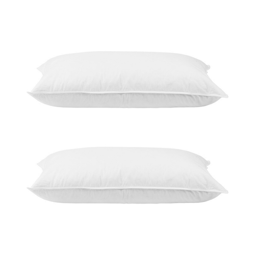 Giselle Bedding Duck Feather Down Pillow Twin Pack Hypo-allergy Free White New - Picture 8 of 8