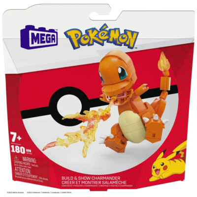 Offizielles Pokémon Build And Show Charmander Mega Construx Building Set - Neu Box