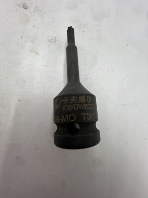 (Qty 6) Kafuwell CR-MO T30 Impact Torx Bit Socket Black