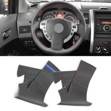 Handnähen Leder Lenkrad Lenkradabdeckung für Nissan QASHQAI X-Trail NV200 Rogue
