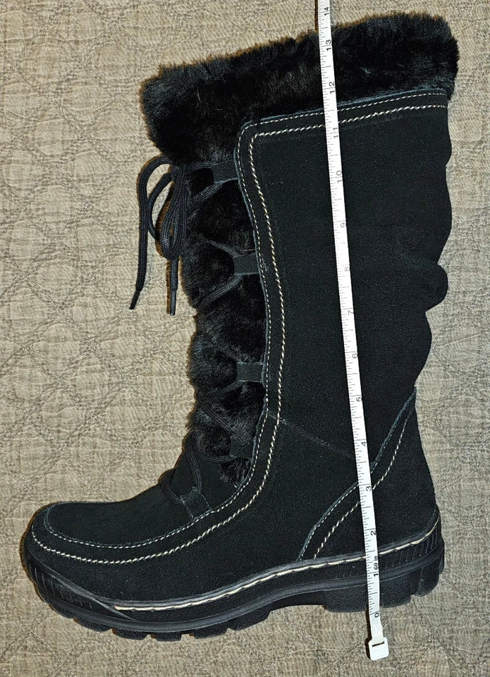 Baretraps DORY Gamuza Impermeable Forrado Piel Botas de Invierno, Negro, 7.5 Foto 2 de 4