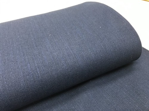 Romo linen material curtain dress upholstery fabric 140cm grey navy natural - Picture 7 of 21
