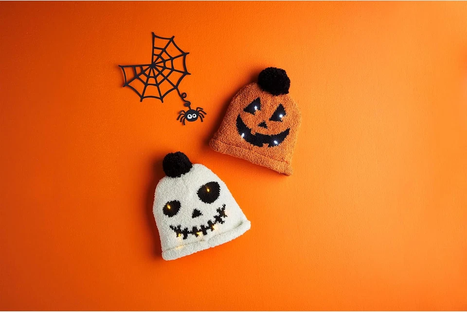 Sombrero iluminado Halloween, esqueleto Foto 2 de 4