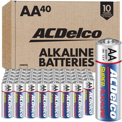 ACDelco 40-Count Double AA Batteries, Maximum Power Super - 40 Count, Blue