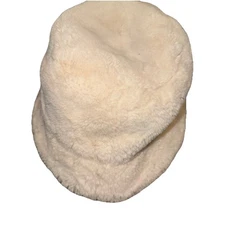 H&M Cream Fluffy Hat Winter Hat Size Large