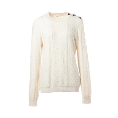 Hermès Chaîne d'Ancre 22AW Wool Knit 38 Ladies' Ivory  2H2644D6