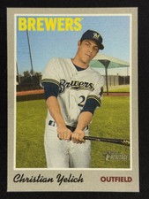 Christian Yelich 2019 Topps Heritage 1970 Cloth Stickers - #25