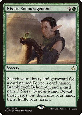 Nissa's Encouragement [Hour of Devastation] Lightly Played
