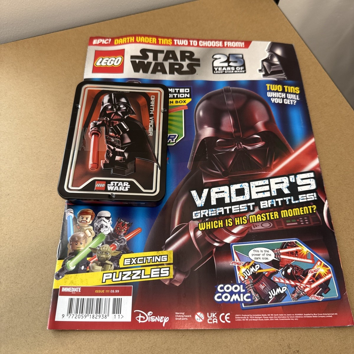LEGO Star Wars Magazine Issue 111 || Magazine Darth Vader Tin