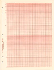 K+E Keuffel & Esser 100 Graph Sheets Tracing Paper 8.5x11" 46-4973 Orange-2 cyc