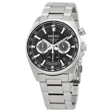 Seiko Essentials Chronograph Quartz Black Dial Men's Watch SSB397P1