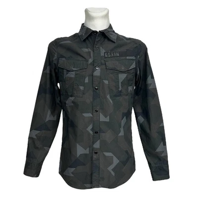 G-Star RAW Rovic Tape Shirt Herren M Grau Camo Snap Military Style - Bild 1 von 4
