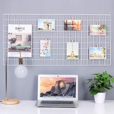 Wire Wall Grid Panel Wire Photo Hanging Display and Wall Storage Organizer 10...