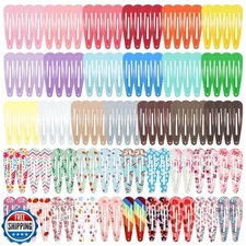obeoby 120 Pcs 40 Colors Metal Snap Hair Clips, 2 Inch Hair Barrettes Hair Ac