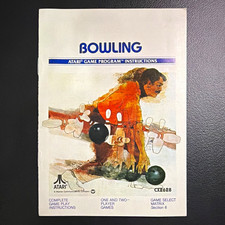 Atari 2600 Bowling Game Manual CX2628 Original English Instructions