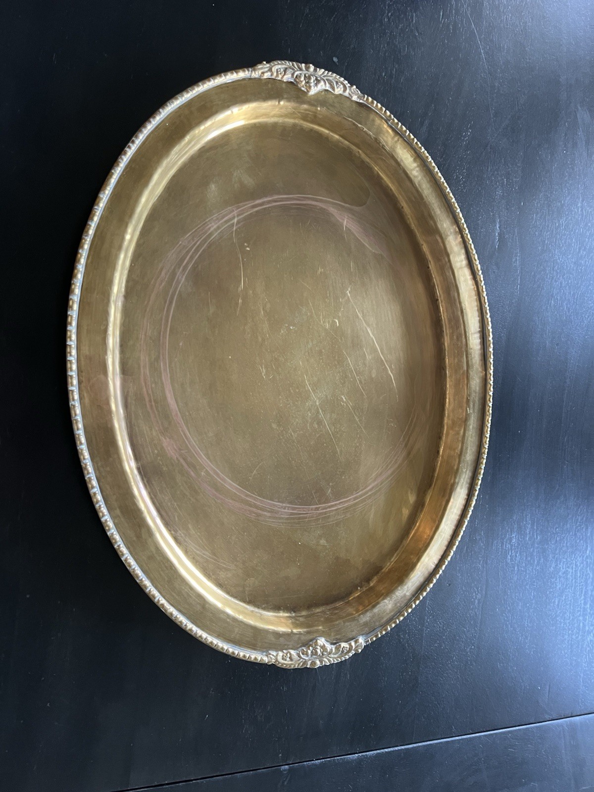 Vintage Large Brass Tray pre-owned