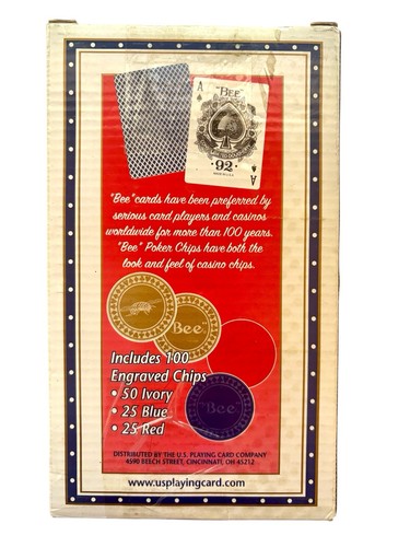 Bee Casino Quality 100 Count Poker Chips - Picture 2 of 2