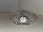 WATERFORD OVAL CLOCK, Cut Lead Crystal, 5" x 2.5", Needs New Battery IRELAND Vtg