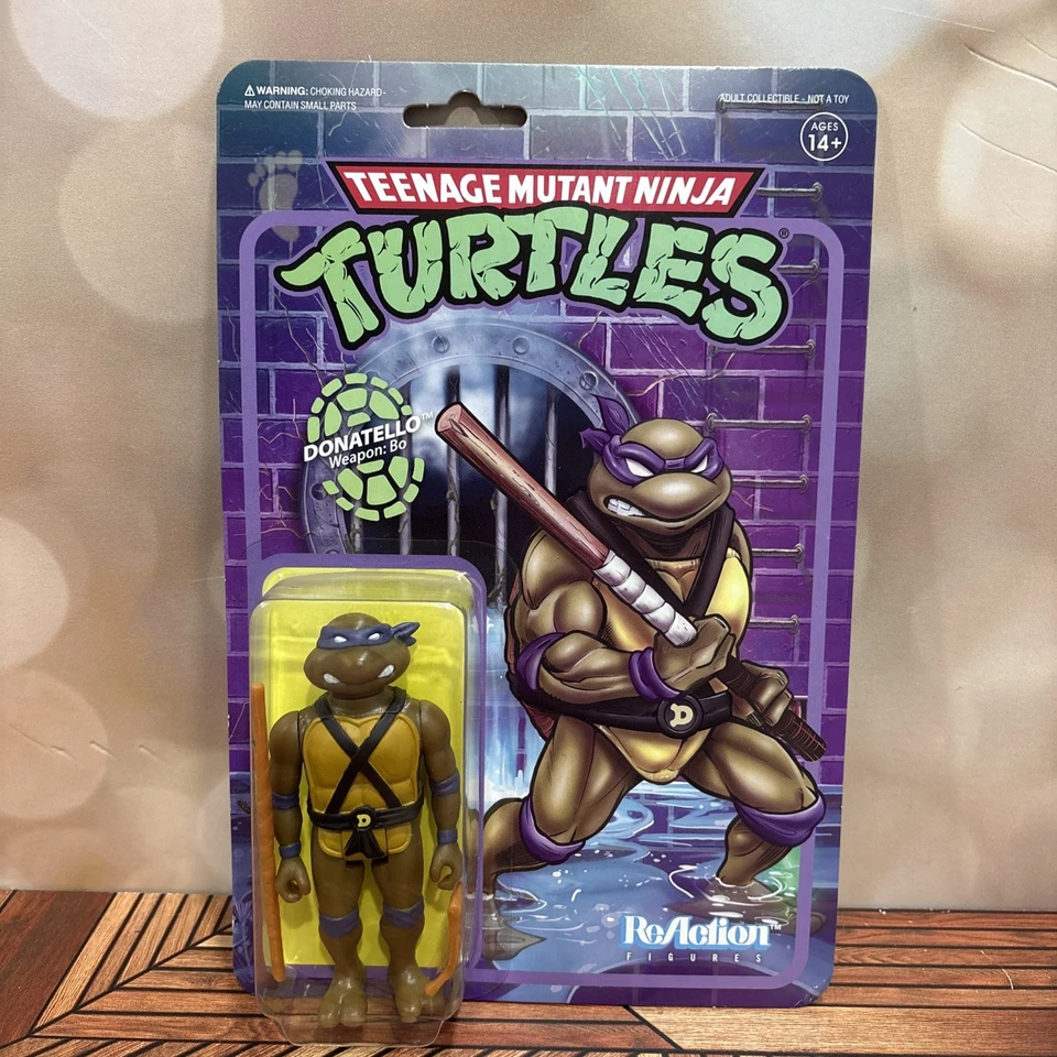 Juego de figuras Super7 ReAction Teenage Mutant Ninja Turtles 3,75" ¡TODAS 4 NUEVAS! Foto 4 de 4