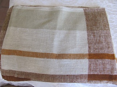 Vintage Likely Scandinavian Placemats - Linen Earth Tone Striped-Set of 6