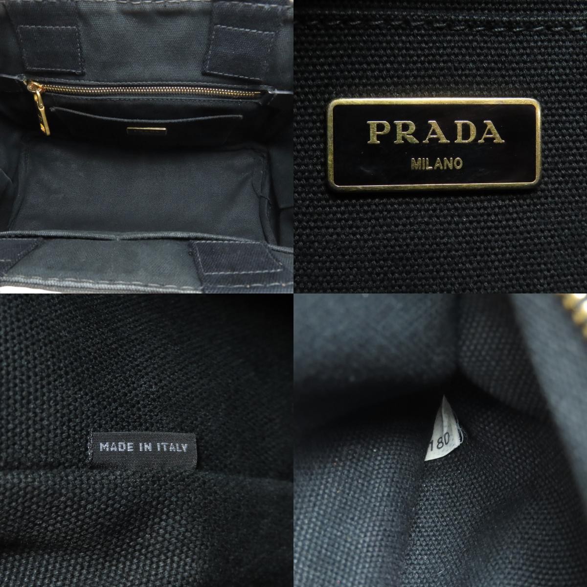 PRADA Canapa Mini 2WAY Handbag Canvas Ladies Used from japan thumbnail 5