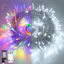 JMEXSUSS 200 LED Christmas String Lights Outdoor Waterproof, 66Ft Color Changing