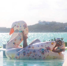 FUNBOY x Gray Malin Inflatable Swan Luxury Float Artist Edition 6’ Pool Float 🦢